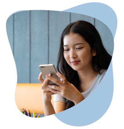 woman with cell
